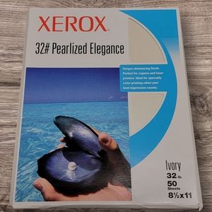 Xerox Pearlized‎ Elegance 32lb Paper Ivory 16 Sheets 8.5x11 3R12408 Shimmery